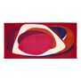 Abstract red wool scarf